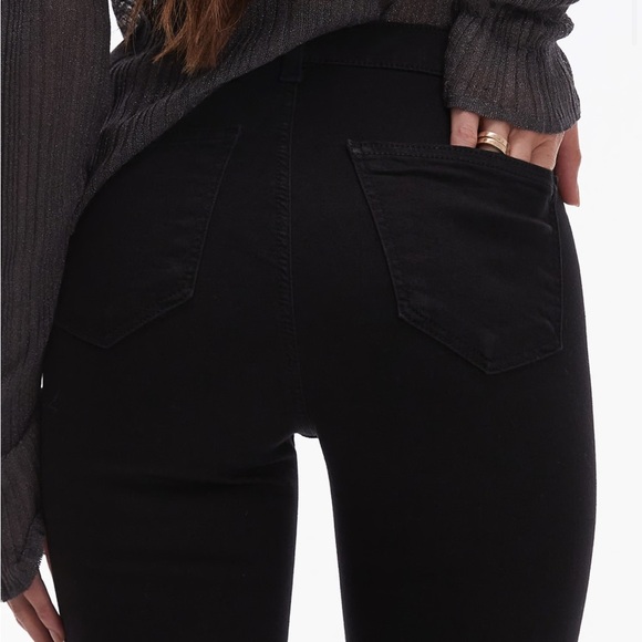 Topshop high rise Joni Jeans in Black - Picture 5 of 6